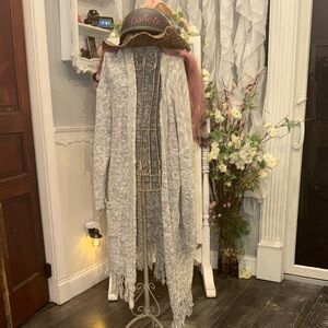 GAP Heather Gray Open-Front Cardigan